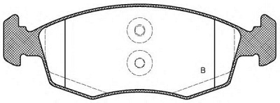 OPEN PARTS bpa017252 -  Комплект тормозных колодок, дисковый тормоз